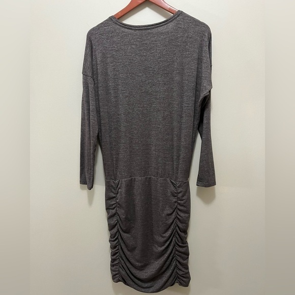 Athleta Mini Heather Brown Tulip Rush Dress Long sleeves women’s M - Picture 3 of 8